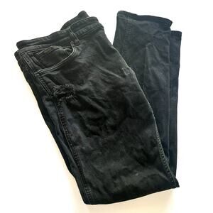Hugo Boss Jeans Men 40x32 Cashmere-Touch Black Candiani Italy Denim Relaxed Fit